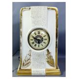 Lanshire Self-Starting Porcelain Electric Clock, Powers On, 11" Tall