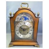 Bulova 30-Day Table Clock, With Winding Key And Instructions, 12" Tall