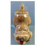 McCoy Thinking Hound Dog Cookie Jar No. 0272, With Lid, 10.5" Tall