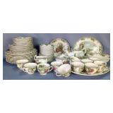 Johnson Bros The Hayfield/The Friendly Villages Dinnerware, Including Plates, Sauces, Cups, Tea Pot,