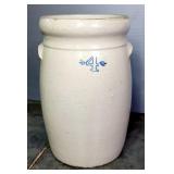 Butter Churn 4 Gallon Pottery Bottom, Cracked On Side