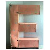 Letter E Metal Channel Letter, 72" x 37" x 9"