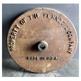 Pennzoil Company Cast Iron Sign Base, 21.5" Diameter