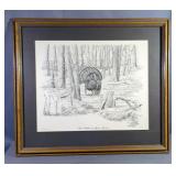 Ward E Herrmann (American, 1936-2009) Boss Gobbler Of Mystic Meadows Print, Framed And Matted Under 