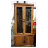 Gun Cabinet, Hold 5 Rifles, Bottom Storage, 75" Tall x 33.5" Wide x 10.5" Deep