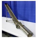 Salesman Sample Hay Bale or Grain Elevator, Hand Crank Height Adjuster, All Metal