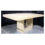 Custom Made Modern Style Dining Room Table w 18" Leaf, Pass Through Base, 42" x 70", Excellent Condi
