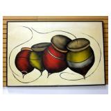 Carlo of Hollywood Original Large Oil Painting of Spinning Tops, 5