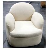 Cloth Bucket Swiveling Arm Chair by Gina B. Furniture Los Angeles