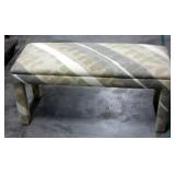 Upholstered Padded Vanity or Piano Bench, Padded Top, Legs Are Upholstered 18"H x 37"L