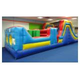 Magic Jump Inflatable Obstacle Course Bounce House and B-Air Blower, Inflated Size: 11