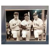 1961 Roger Maris, Yogi Berra, And Mickey Mantle Photo, Printed From The Original Negative, 11" x 14"