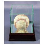 Kansas City Athletics Tom Harrison Autographed Baseball, Harrison Pitched For KC In 1965, In Display