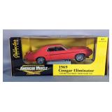 Ertl American Muscle 1969 Cougar Eliminator 1:18 Scale Die Cast Metal Car In Original Box 