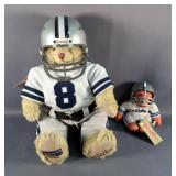 Cooperstown Bears Dallas Cowboys NFL Gridiron Teddy, Limited Edition 538/3000, With Beansville Buddi
