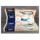Comet Flying Balsa Wood Scale Models, Qty 3, Includes Douglas A26 Invader, Republic P47 Thunderbolt,