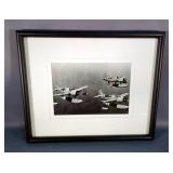 Vought OS2U Kingfisher WWII Aircraft 8" x 10" Photo, Framed And Matted Under Glass, And 