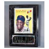 1954 Topps Willie Mays (HOF) #90 Baseball Card, Attached To Display With Placard 