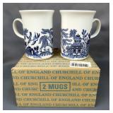 Churchill Classic Blue Willow 3 Piece Dinner Sets, Including Dinner Plate, Cup And Saucer, Qty 4 Set