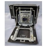 Busch Pressman Graflex 45 Crown Graphic 4x5 Large Format Press Camera/ With Kodak Ektar 127mm f 4.7 