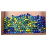 Marbles, Various Shades Of Blue And Yellow, Contents Of 4 Bags 
