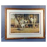 Robert K. Abbett "Neighbors" Framed And Matted Print, Signed By Artist, No. 28/750, Includes COA 