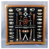 Shadow Box Nautical Knot Display, 23" x 22.75" 