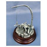 Chilmark "Snare Trapper" Fine Pewter Sculpture By Polland, No. 2206/2500, 4.75" And "Tracker", No. 2