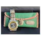 Field & Stream Aviator Wrist Watch With Stainless Steel Back ,Water Resistant, In Original Case 