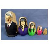 Bill Clinton Russian Nesting Dolls With Monica Lewinsky, Paula Jones, Hillary Clinton, Bill Clinton 