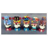 Hopi Native American Kachina Dolls, Qty 5