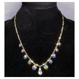 Wooden Jewelry Box Missing Drawer, Contents Include Picture Holder With Pink Rhinestone Shoe, Trifar