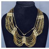 Southwestern Turquoise Necklace With Hearts, Lilac Enamel Flower And Leaves Bracelet With Rhinestone