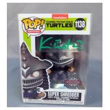 Nickelodeon Funko Pop Movies! Teenage Mutant Ninja Turtles Super Shredder Figurine, Signed By Kevin 