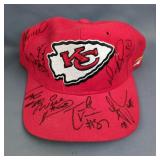 KC Chief Signed Football Cap, Tracy Rogers, Signatures Unknown And KC Baseball Cap, Signatures Unkno