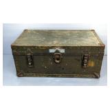 L-U-C-E Military Foot Locker, Marked July 18 1940, 13" x 31" x 17"