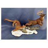 Old West Visions Limited Edition Native American Resin Figurine, 9" And The Danbury Mint "Hot Pursui