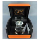 Carlos Santana Wrist Watch With Leather And Stainless Steel, In Original Box