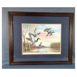 Allen Hughes Limited Edition "Morning Flight" Signed And Numbered Print, 328/450, Framed, Matted Und