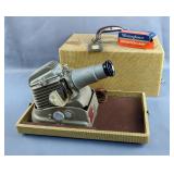 Golde Manumatic Slide Projector Model 300-P-1042, With Original Carrying Case And Extra Bulbs