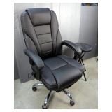 Rolling Reclining Office Chair With Massage, Heat And Pull Out Foot Rest, Missing Power Cord And Col