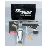 Sig Sauer P250 Pistol, 9mm Para, SN#EAK158868, Threaded Barrel, Unfired w Hard Case