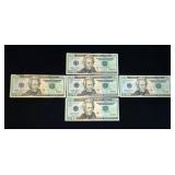 US 2004 $20 Star Note Bills, Qty 5