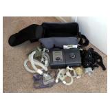 Respronics CPAP Machine, Including Hoses, Masks And Carry Case, Powers On