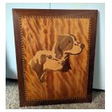 Farmer Boys Photo Picture, Framed, 20" x 24", Dog Original Pen And Ink Drawing, Framed, Matted Under