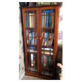 Glass Pane Front 2 Door Bookcase, 49" x 24" x 8"