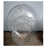 Glass Dish Set, 11 Dinner Plates, 16 Salad Plates And 19 Bowls