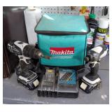 Makita 18V Cordless 1/4" Impact Wrench Model XDT04, And VSR Drill Model XFD01, With Charger, And Car