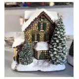 Thomas Kincade Village Christmas Collection Hawthorne Village Illuminated "Holiday Santa