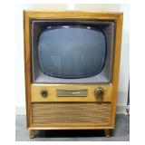 Mid Century Modern RCA Victor TV, Ear Piece, Record Player/Changer Phono-Jack, 29"W x 43"H